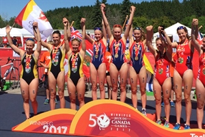 Team BC triathletes dominate for gold women’s relay